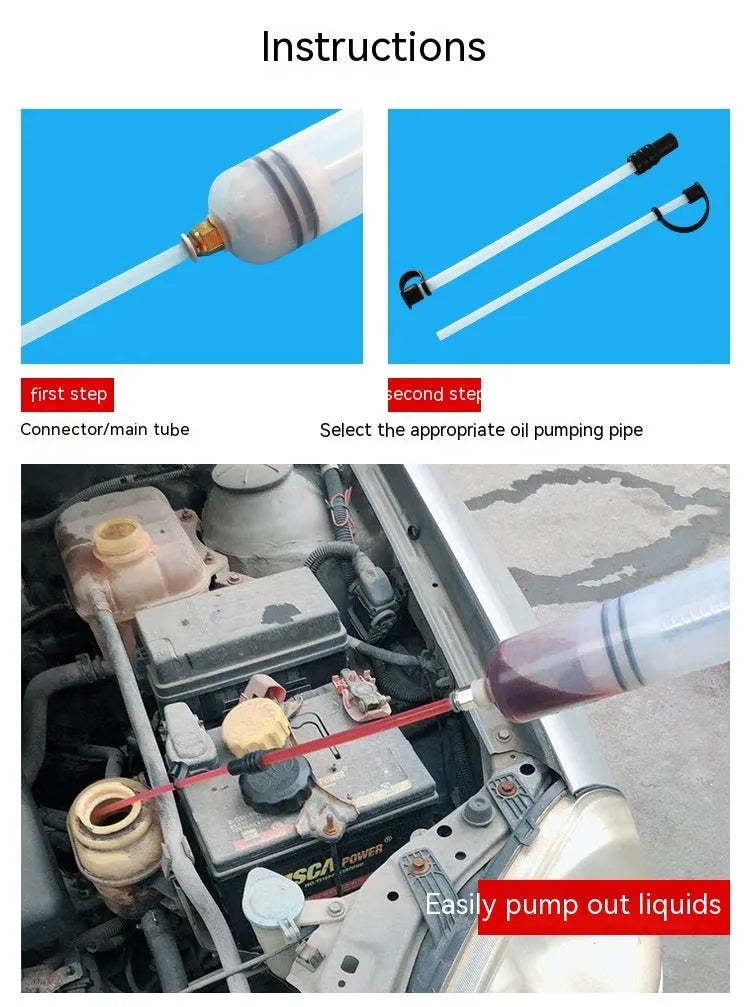 Manual oil pump tool with syringe suction and injection function in three capacity models