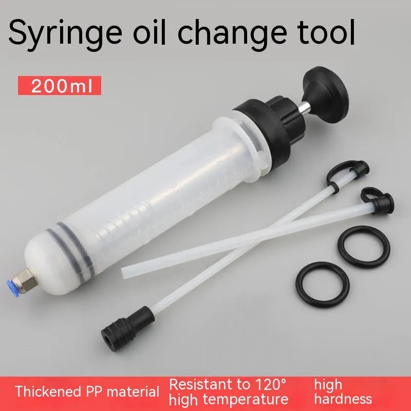 Manual oil pump tool with syringe suction and injection function in three capacity models