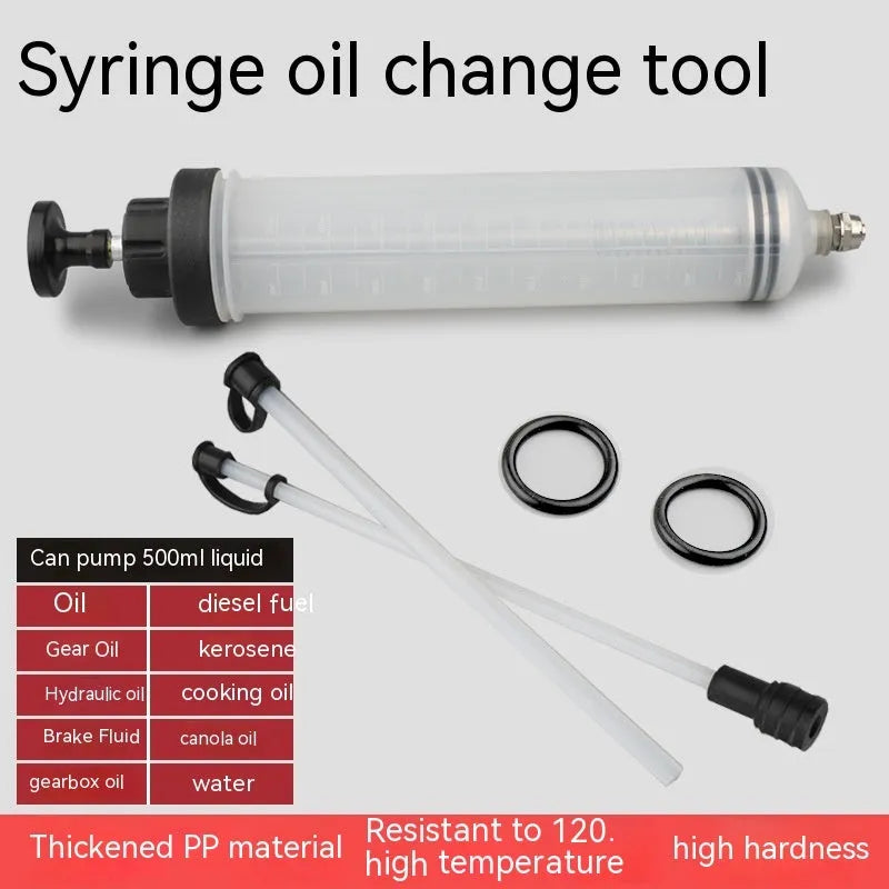 Manual oil pump tool with syringe suction and injection function in three capacity models