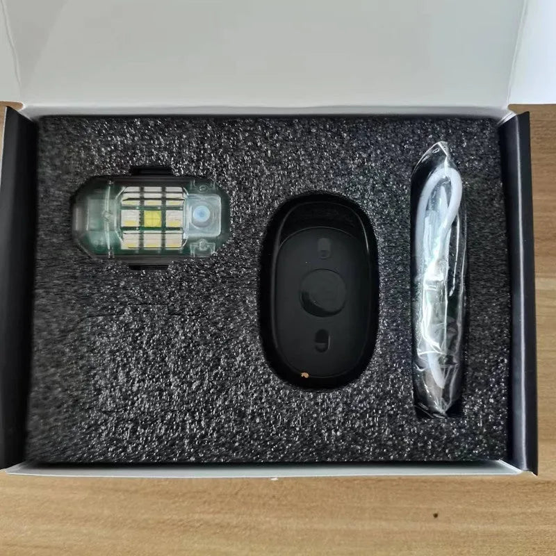 Four 5W ABS strobe lights with remote control for car motorcycle electric vehicle bicycle modification