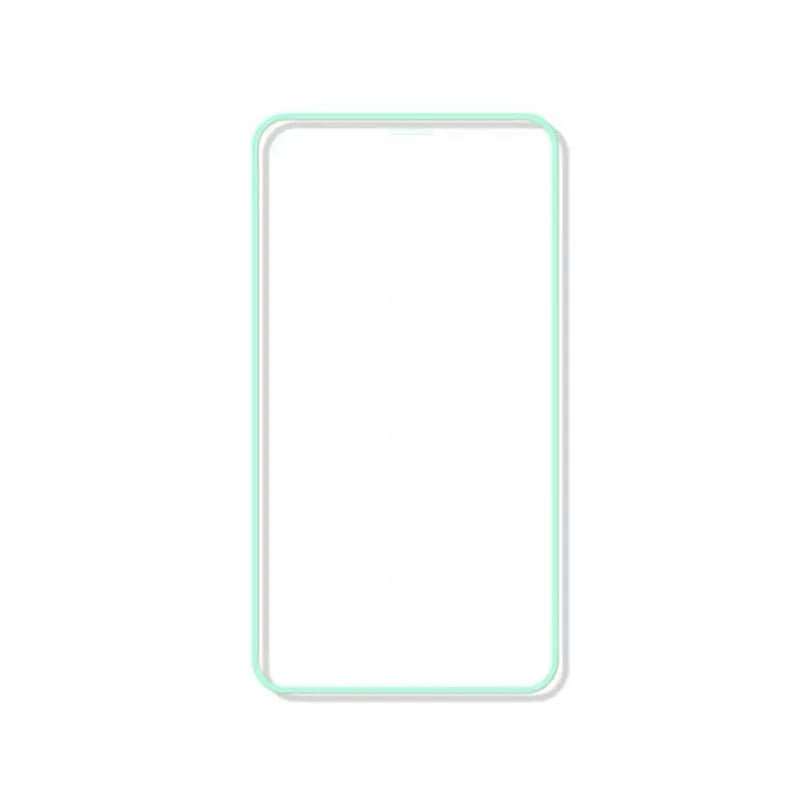 Luminous full cover tempered glass screen protector for iPhone glowing in the dark