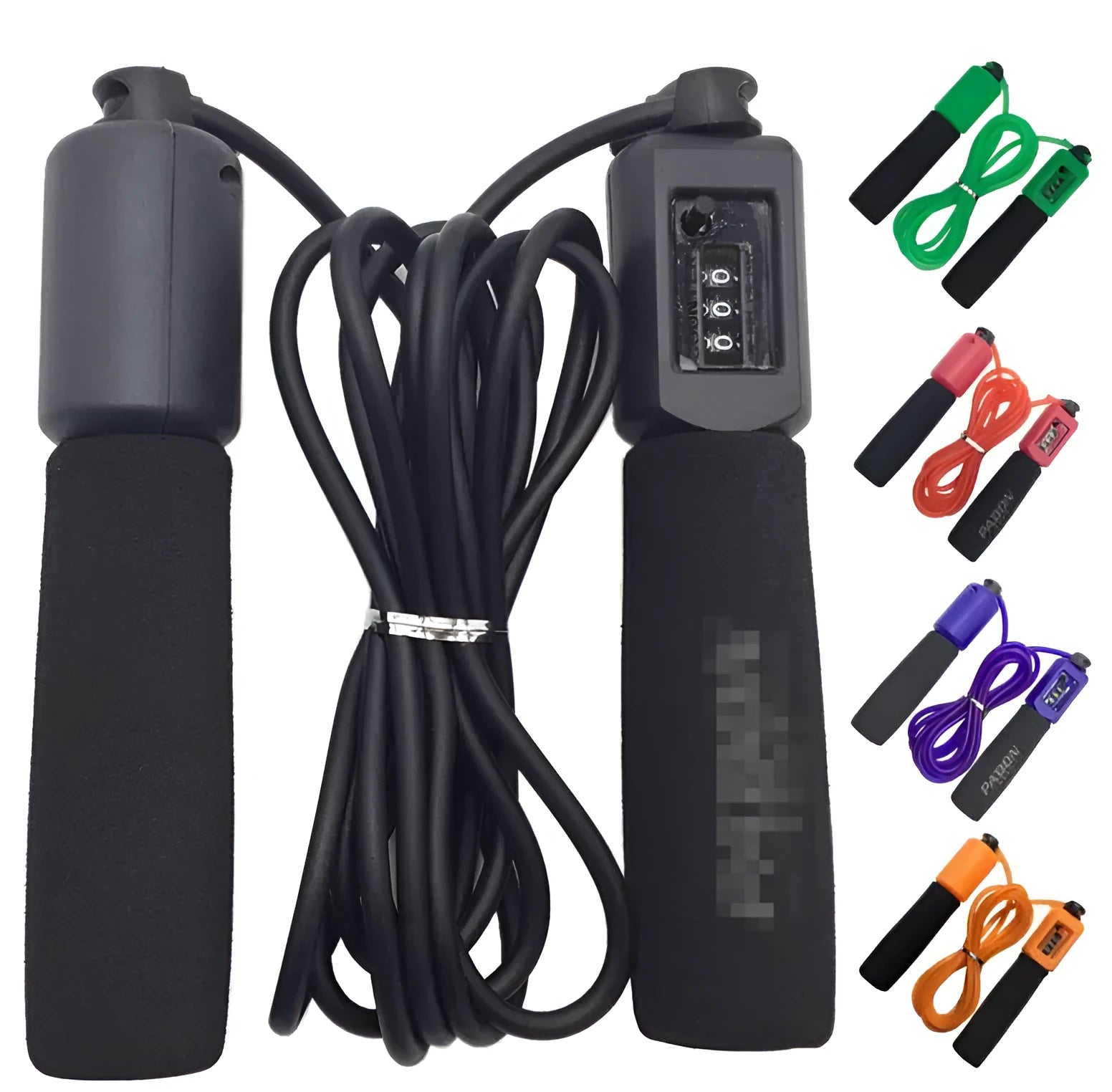 3 metre skipping rope with sponge handle grips in various colour options