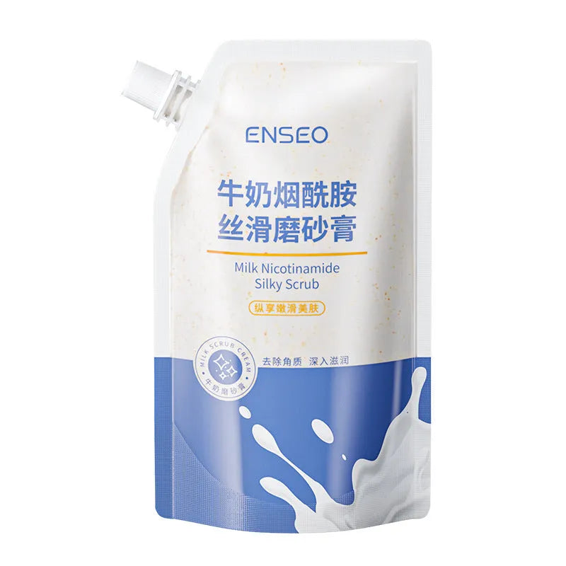 Milk nicotinamide facial scrub 250ml exfoliating cleanser for chicken skin and nourishing cleansing