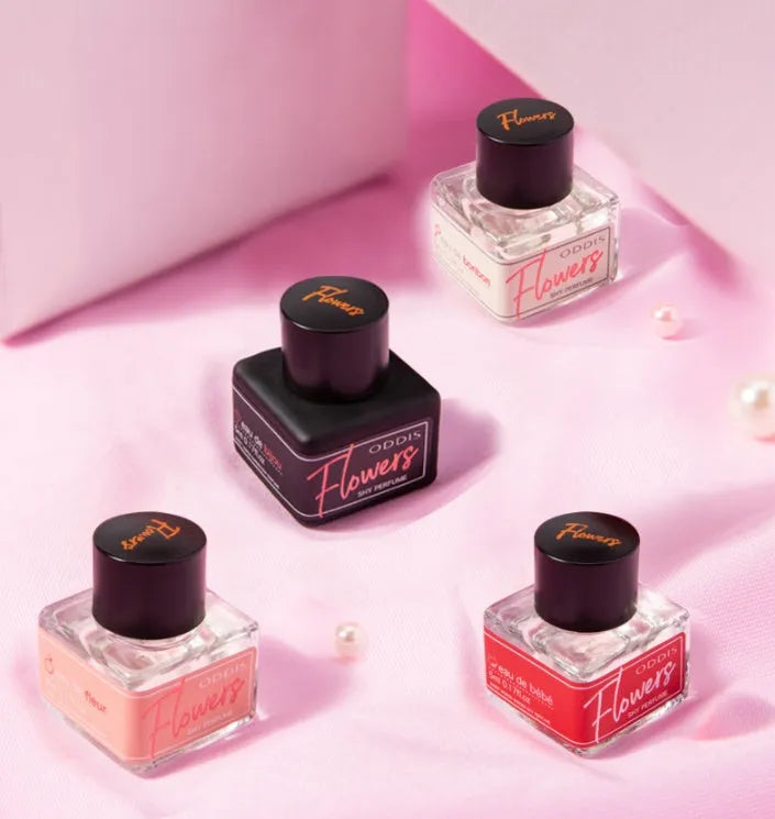Garden Private Perfume 5ml roll-on bottle in black with rose scent label