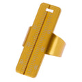 Blue aluminium alloy root canal ruler with measurement scale for dental procedures.