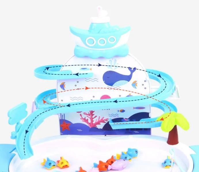 Electric fishing puzzle toy for children blue colour 43.5 cm dimensions