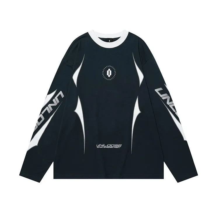 Gray khaki drop shoulder loose fit cotton pullover sweatshirt with round neck and long sleeves.