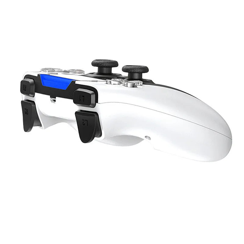 Bluetooth wireless gamepad in black, ABS plastic, with dual analog sticks, for PS4 Android and PC