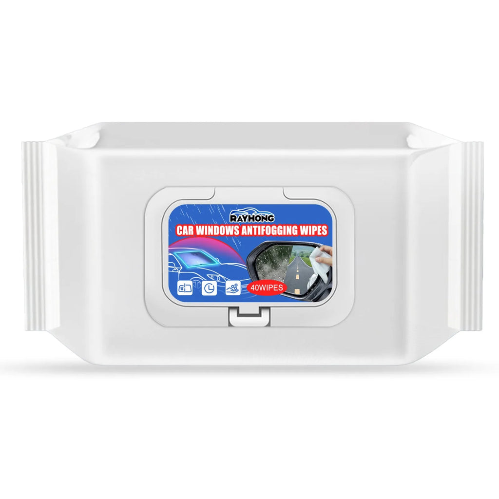 Pack of 40 car anti-fog rain wipes for windscreen application