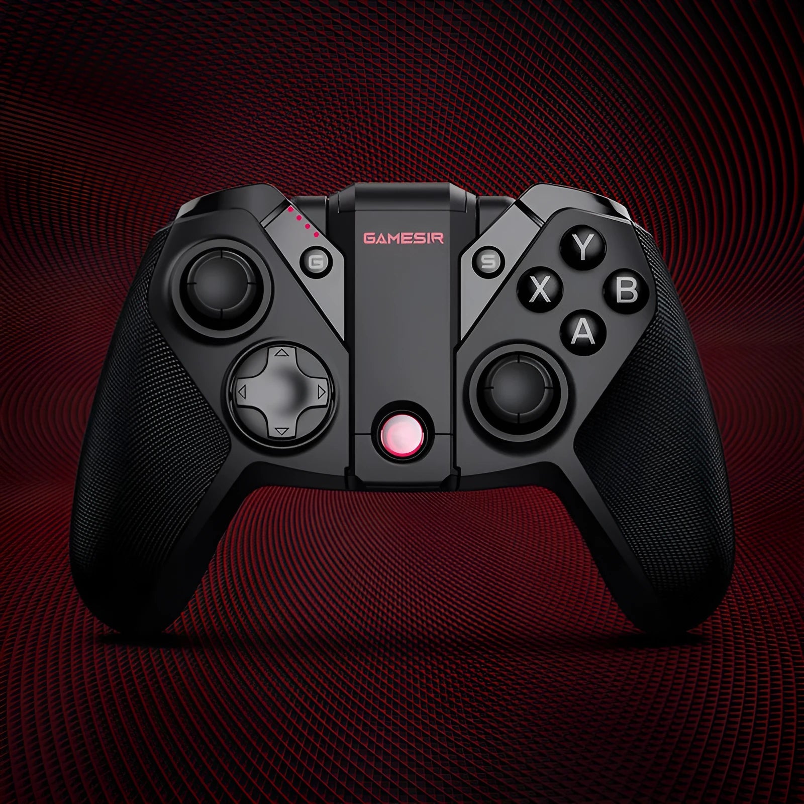 Black Gaishi game console handle with Type-C interface, vibration mode and ABS body
