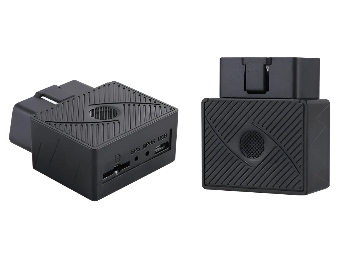 Black ABS car OBD GPS tracker model STR03 with satellite positioning and five alarm modes