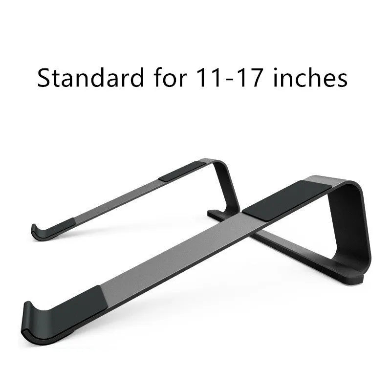 Aluminium alloy laptop cooling stand for 11-17 inch notebooks, black finish, basic size