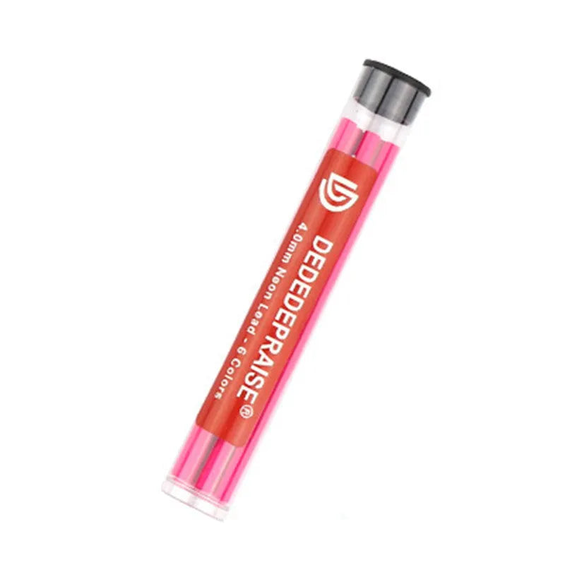 4.0mm drawing mechanical pencil with colour leads in barrel packing, plastic shell, multiple colour options