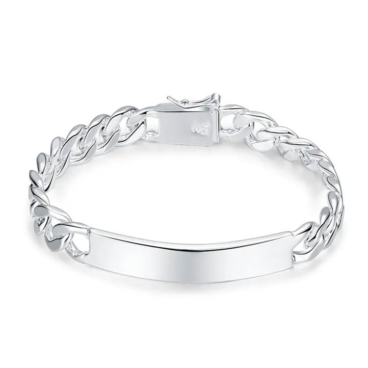 Silver S925 plated copper couple bracelets set male and female matching jewellery