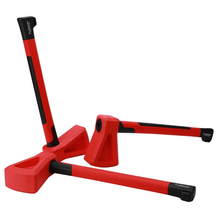 A red plastic fitness axe muscle trainer for functional training exercises.