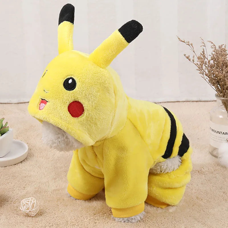 Fleece cat coat with cartoon cosplay hoodie design in autumn winter colours