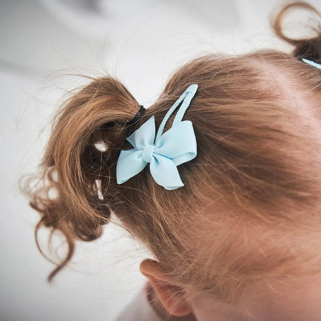 40 multicolour snap hair bow clips with grosgrain ribbon pinwheel design for girls babies toddlers