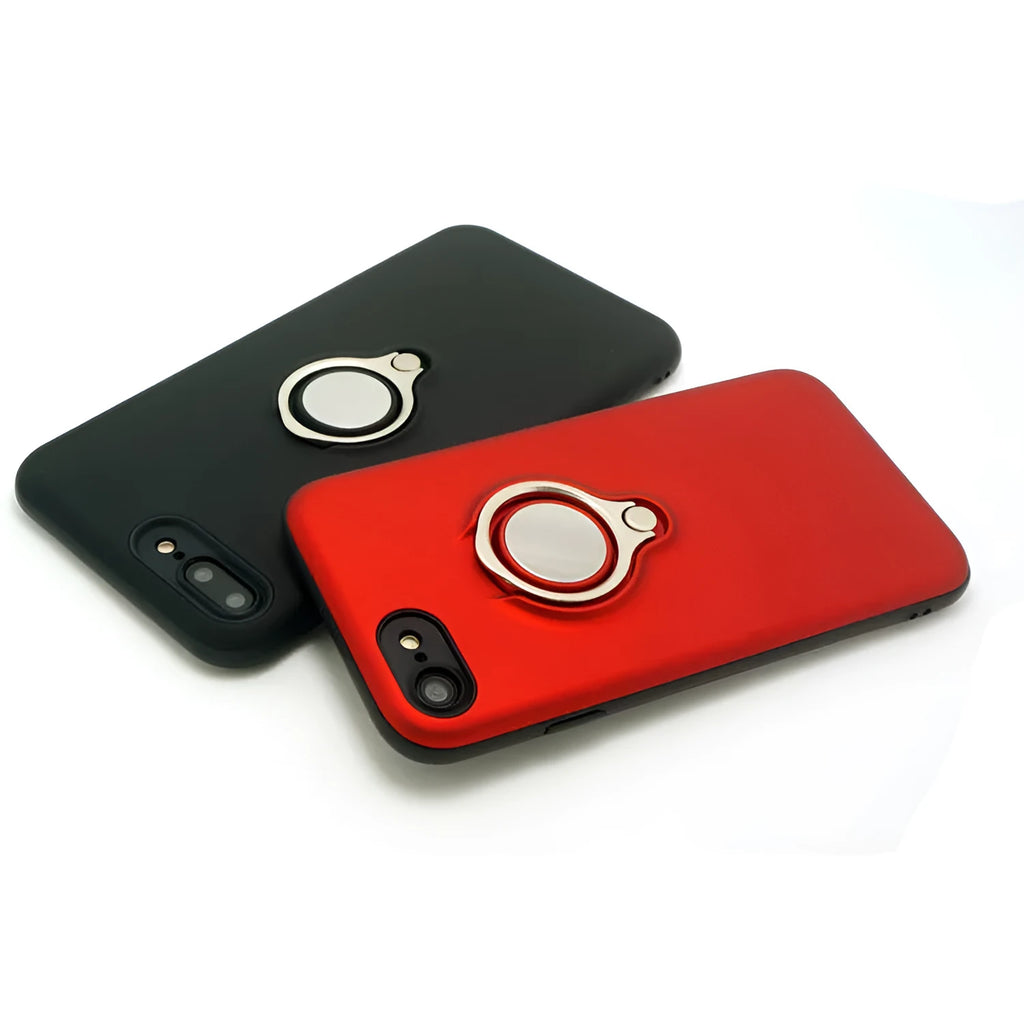 Magnetic phone case for iPhone in multiple colour options showing front and back views