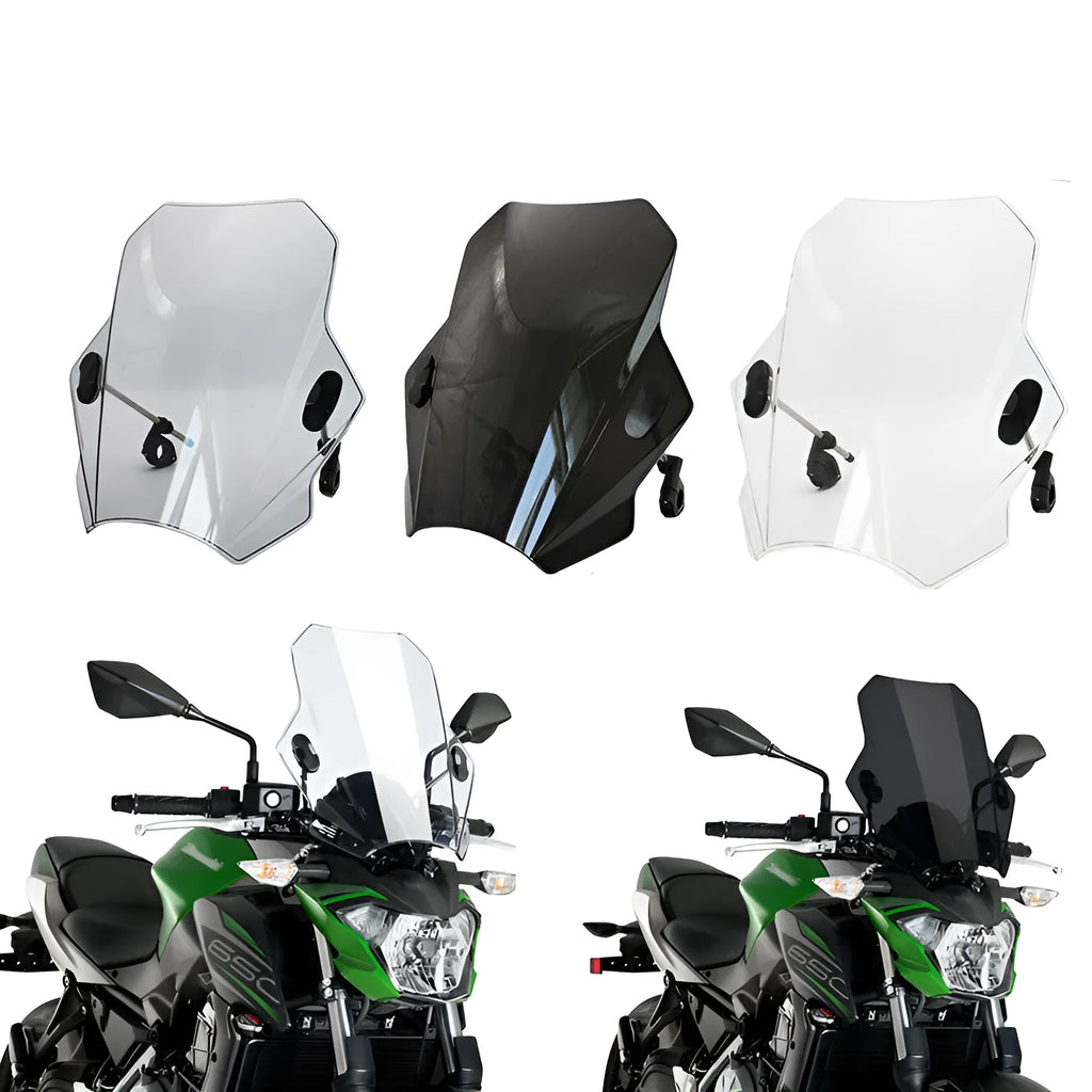 New transparent grey black motorcycle windshield glass for Kawasaki Yamaha Honda Ducati