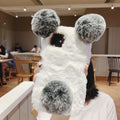 Bear plush protective iPhone case in grey colour with cartoon style design