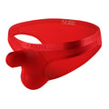 Men's thin solid colour nylon low-rise underwear in multiple colours on a white background.