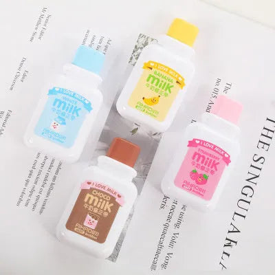 Creative bottle-shaped correction tape dispenser with cute pattern, showing 6-metre length.
