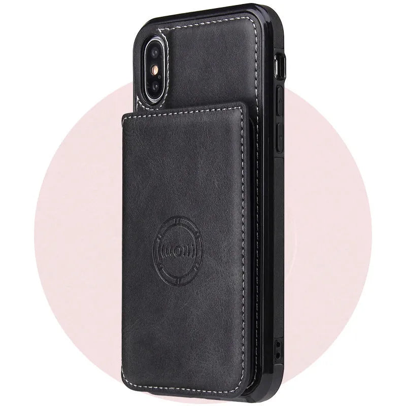 Imitation leather card wallet phone case for iPhone 11 in a choice of colours.