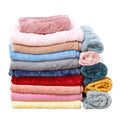 Soft coral fleece pet blanket for dogs in three sizes with random colour pattern