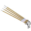 Four gold-body writing brushes with mixed-hair heads in pine branch colour set