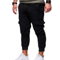 Men sport jogger pants in Army Green with Lycra stretch fabric, tapered fit from front view