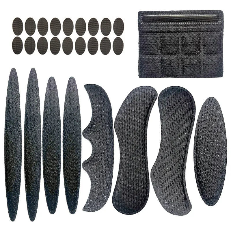 Universal adult cycling helmet liner with breathable sponge and Velcro chin pad in four colours.