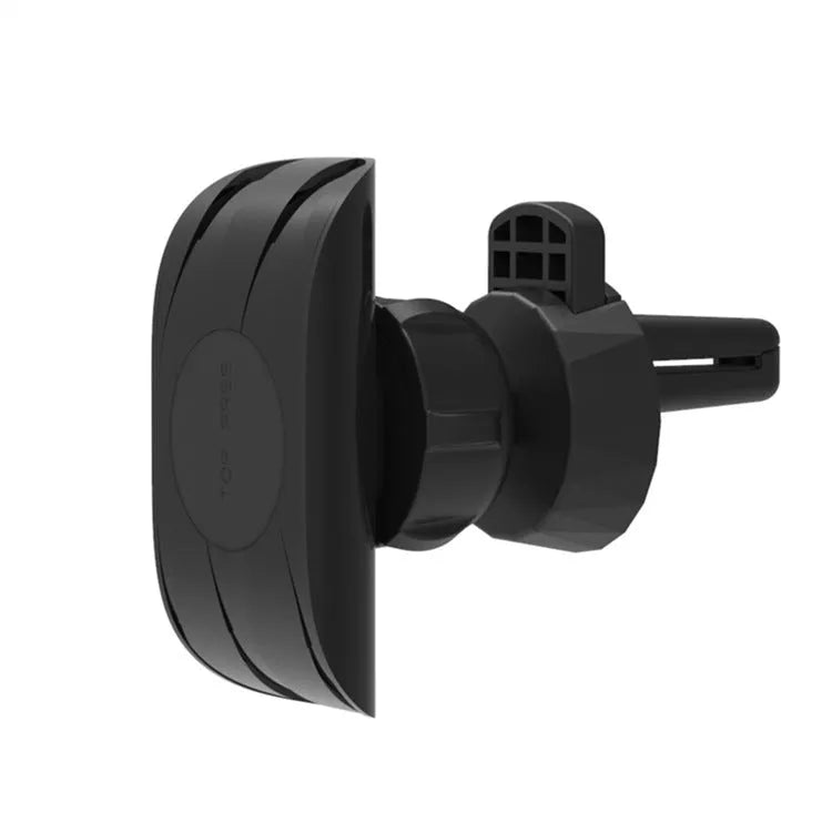 Glossy black car air vent phone holder with adjustable clamping mechanism