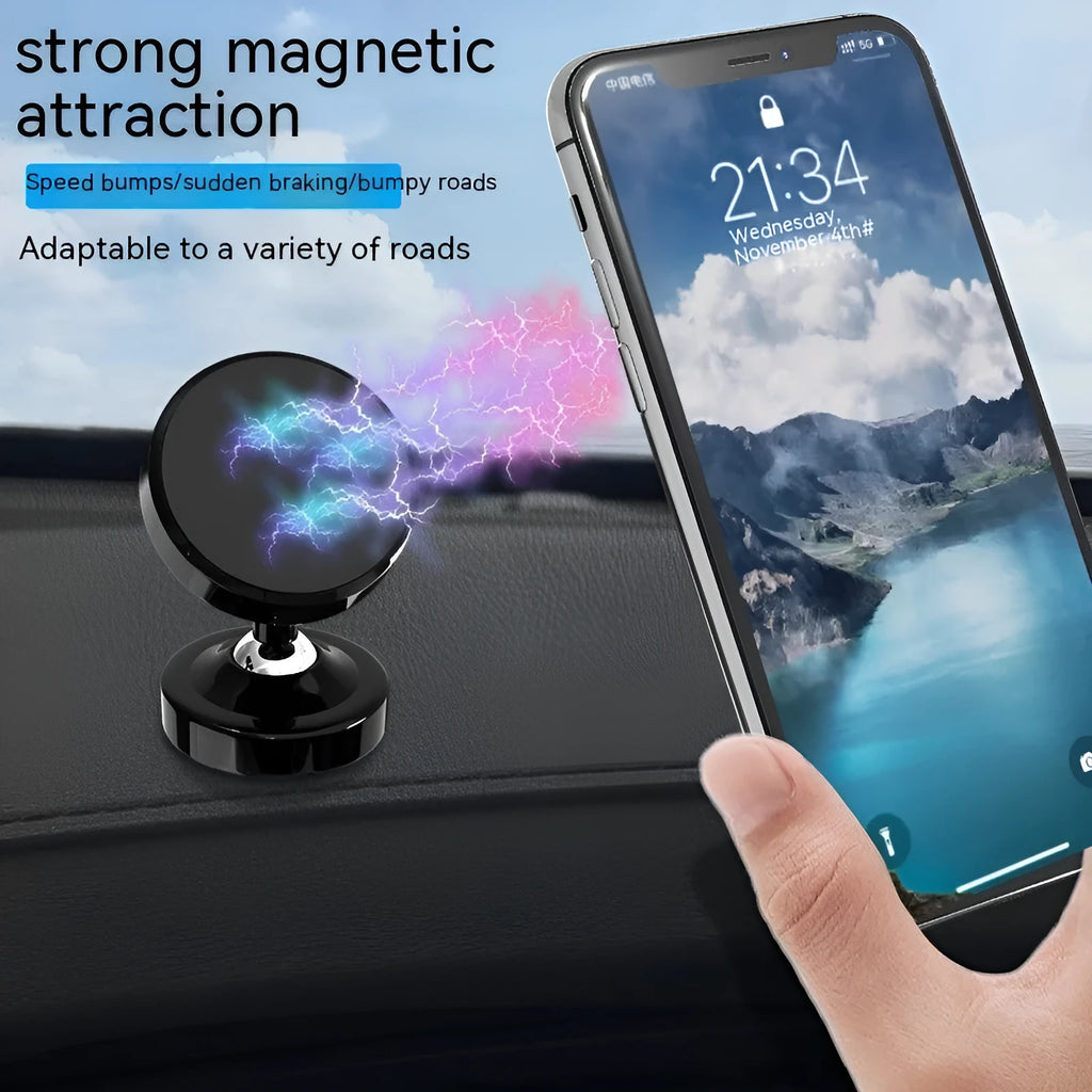 Zinc alloy magnetic car phone holder for air vent mounting with magnetic plates