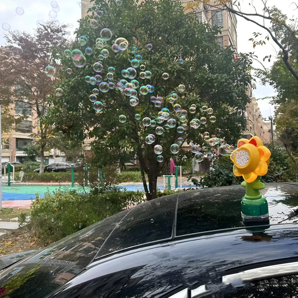 Sunflower bubble motorcycle tail pendant with remote control bubble blowing and plastic colour style options