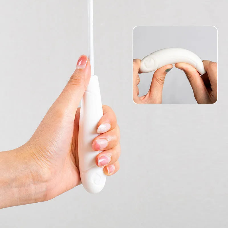 Telescopic cat fishing rod toy extended with goose feather teasers and self-hi bell