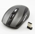Wireless mouse 100x60x35mm in black, blue, gray, gules or silvery for office and computer use