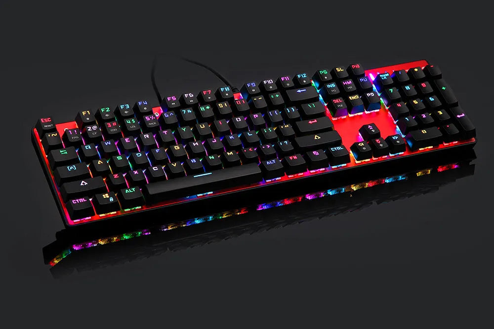 CK61 RGB compact 61-key mechanical keyboard with black body and transparent ABS keycaps