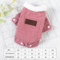 Grey lambswool dog vest with fleece lining, shown on a small dog.