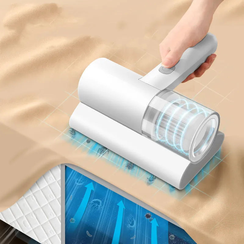 White wireless 300W mite removal instrument with ultraviolet sterilization, USB charging, for beds and sofas