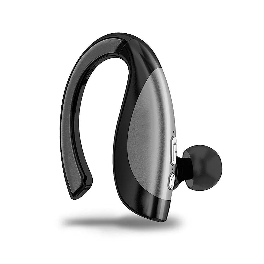 Arealer X16 wireless Bluetooth in-ear headphone with earhook in black on white background