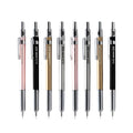 Metal mechanical pencil in gold, silver, black or pink with 0.5mm or 0.3mm lead size options