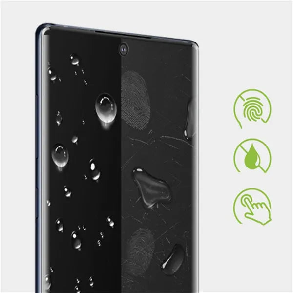 Full screen TPU privacy film for Samsung Galaxy Note and S series, anti-reflective matte finish.