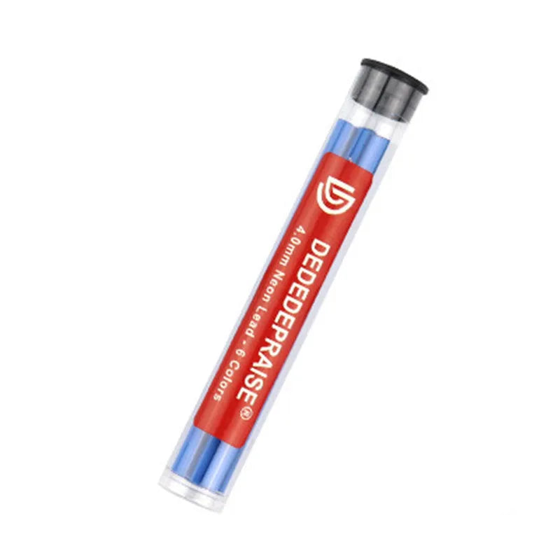 4.0mm drawing mechanical pencil with colour leads in barrel packing, plastic shell, multiple colour options