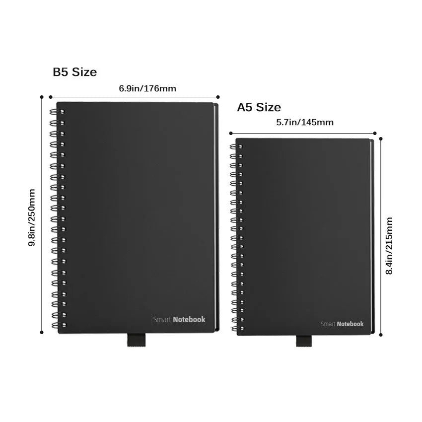 Business Intelligence Notebook with PVC cover, 30 sheets, audio recording and scanning features, A5 B5 sizes