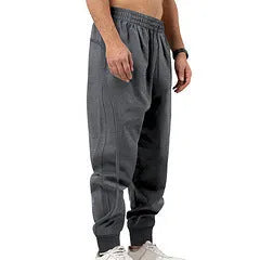 Men's casual sport jogger pants with drawstring waist in brown colour