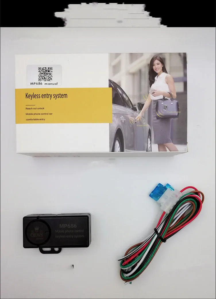 GSM mobile phone controlled car door lock with app remote central locking and tail box