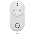 Neutral coloured WIFI smart socket with choice of UK or US plug, compatible with Tmall Genie.