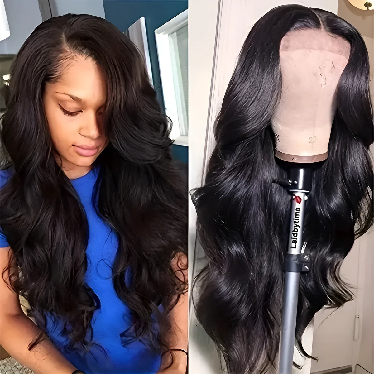Front lace partial big wave curly hair piece in black, high temperature fibre, 6-32 inch length options