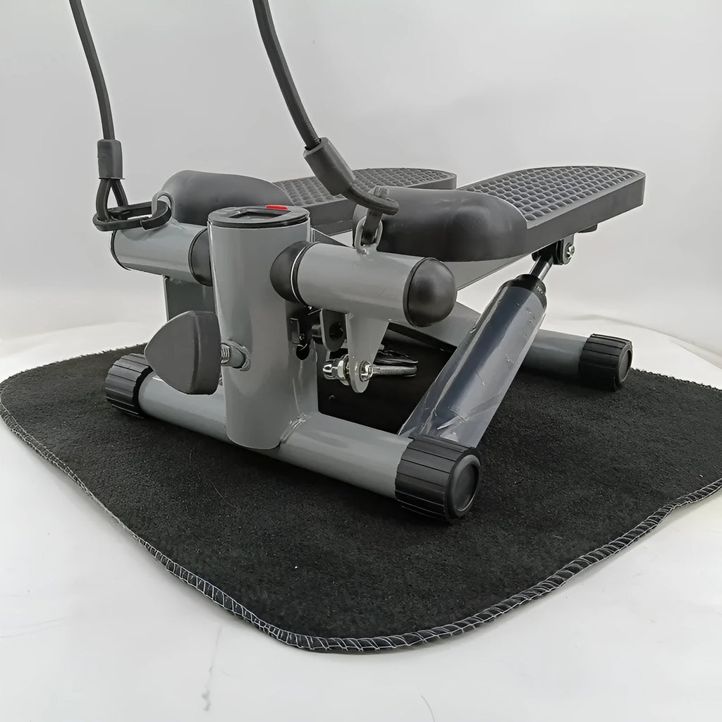 Silver grey hydraulic resistance pedal machine for home fitness