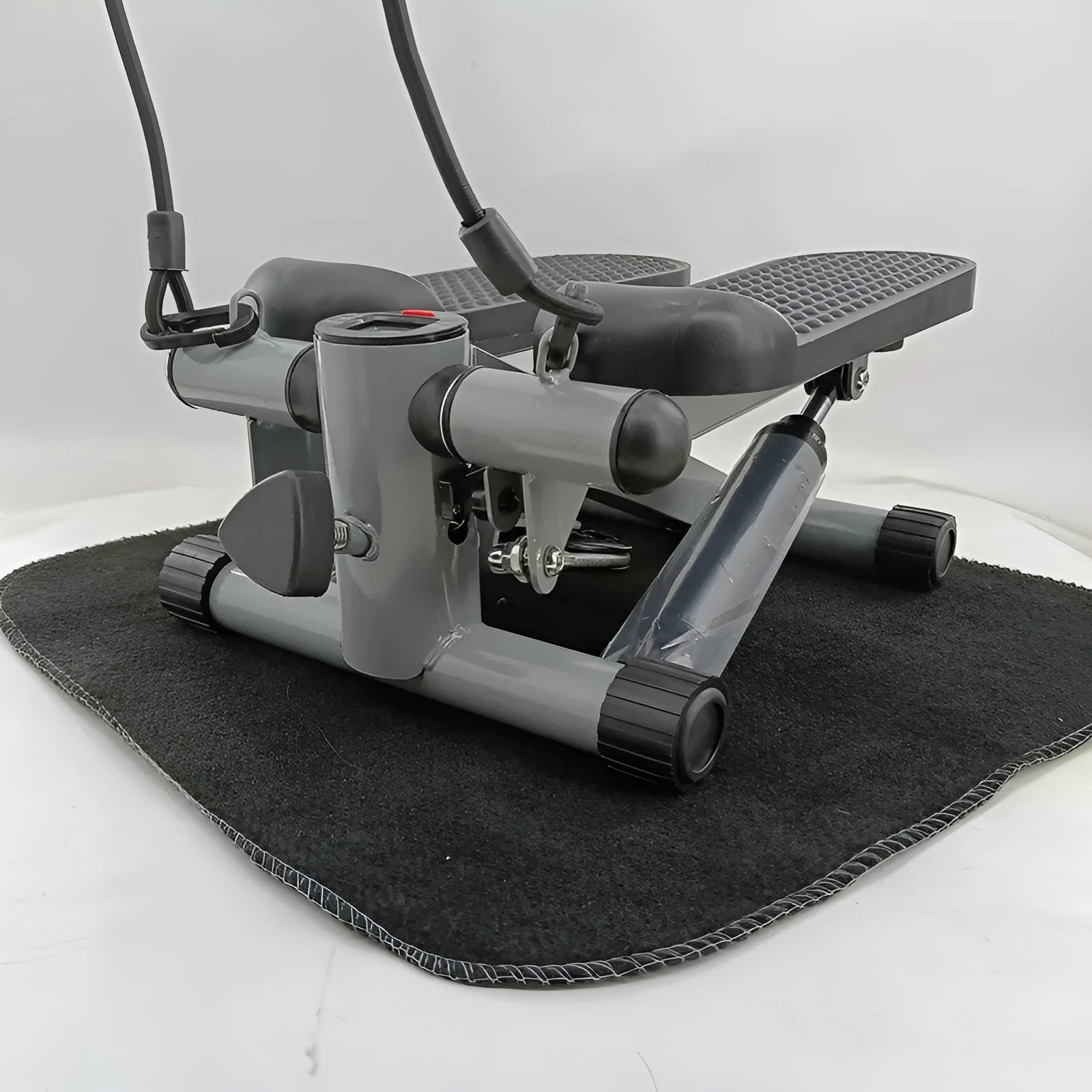 Silver grey hydraulic resistance pedal machine for home fitness